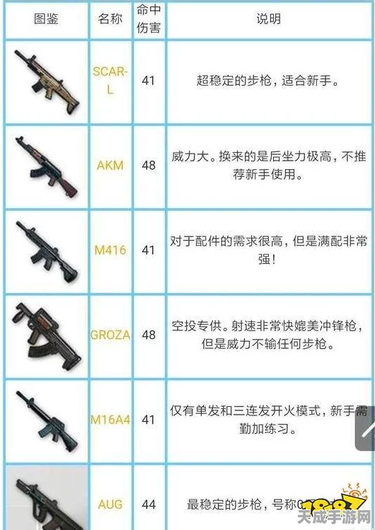 和平精英枪械伤害排行大揭秘，谁才是战场上的真正王者？