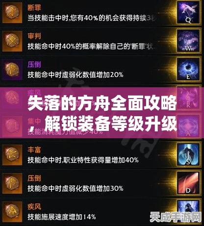 深度揭秘，失落的方舟印刻系统全攻略，解锁顶级战斗力的秘密