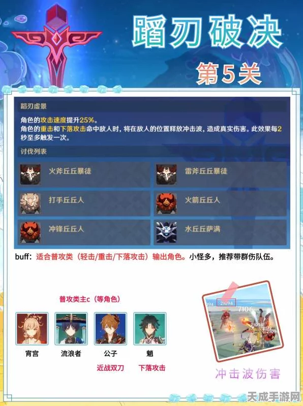 原神蹈刃破决挑战赛第二天，高效通关阵容搭配全解析