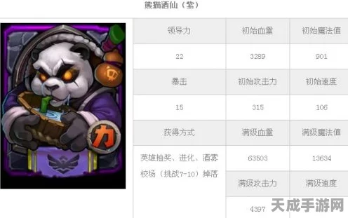 刀塔传奇深度解析，熊猫酒仙攻击策略与分身技能运用