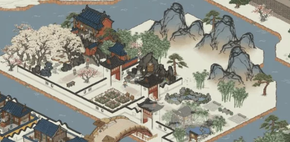 江南百景图道观布局美学，打造仙境般的古风景致