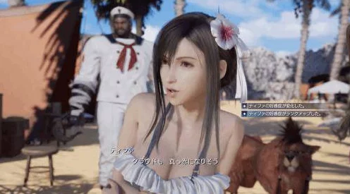 FF7重生小游戏曝光，蒂法泳装仰卧起坐挑战引热议