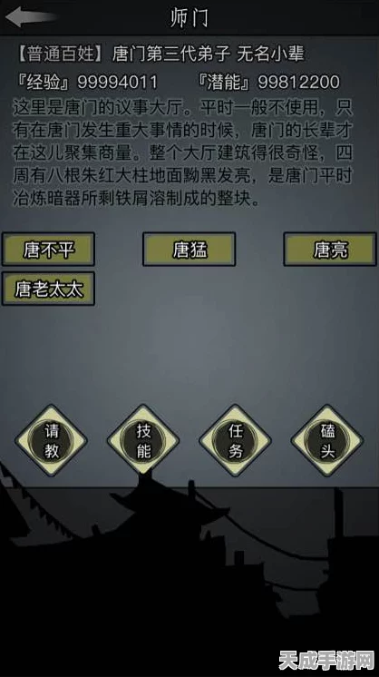 放置江湖唐门武功绝配攻略，打造无敌刺客之路