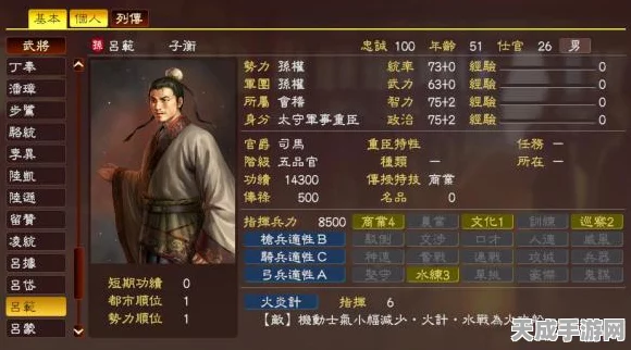 三国志13深度揭秘，吴国主公麾下武将璀璨登场，领略历史豪杰风采