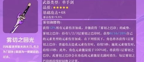 原神雾切之回光，哪些角色能发挥其极致威力？
