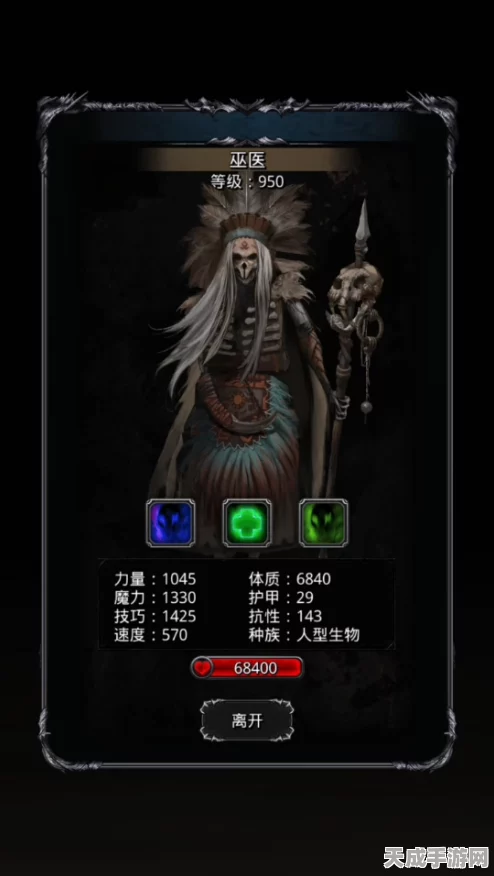 地下城堡2深度剖析，巫医技能属性全揭秘，角色特色与战力评估