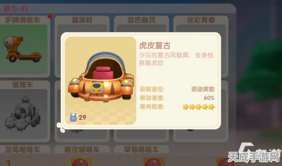 摩尔庄园手游，揭秘虎皮复古车炫酷登场，限时活动赢取攻略