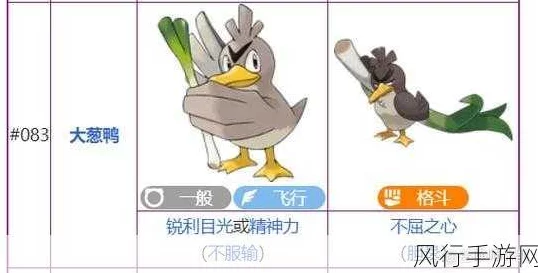 宝可梦大探险深度解析，大葱鸭属性技能与实战表现全揭秘