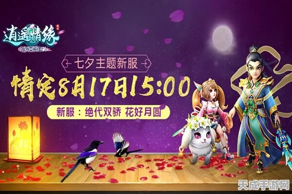 逍遥情缘七夕庆典，鹊桥新服预创建，情侣大赛赢好礼