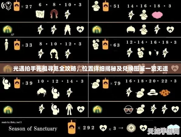 光遇探险指南，揭秘拍手先祖藏匿点，全兑换图鉴大公开