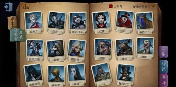 深度剖析！第五人格角色战力排行，揭秘顶尖玩家必知的角色优势